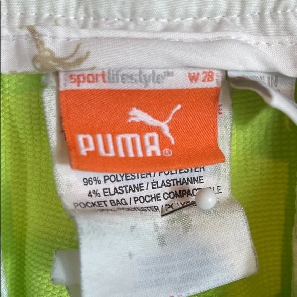 Puma Men's Bright Lime Shorts size W28 - Picture 2 of 5